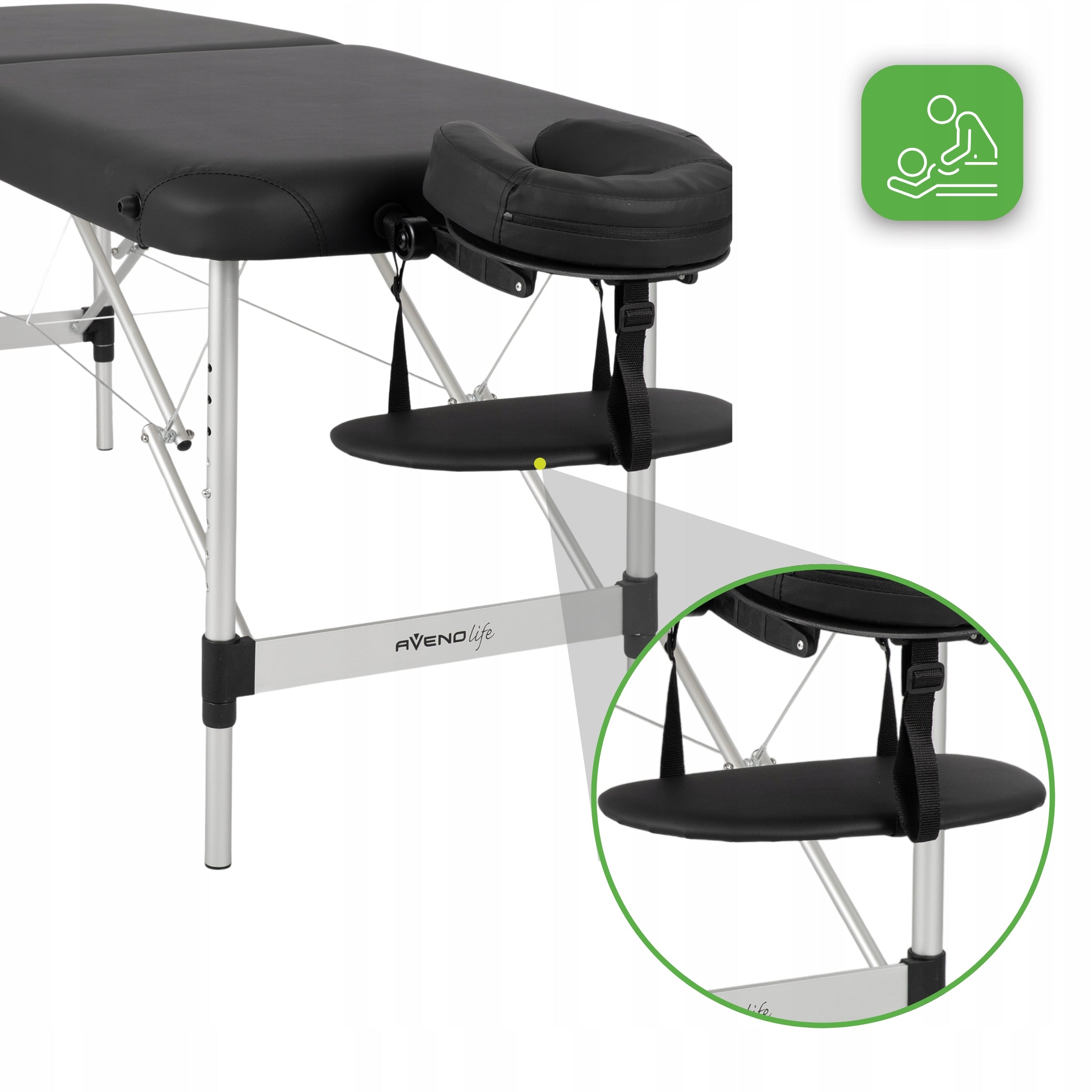 BED MASSAGE TABLE NINA FOLDING PORTABLE COVER HABYS LIGHT 10 KG Medical device yes