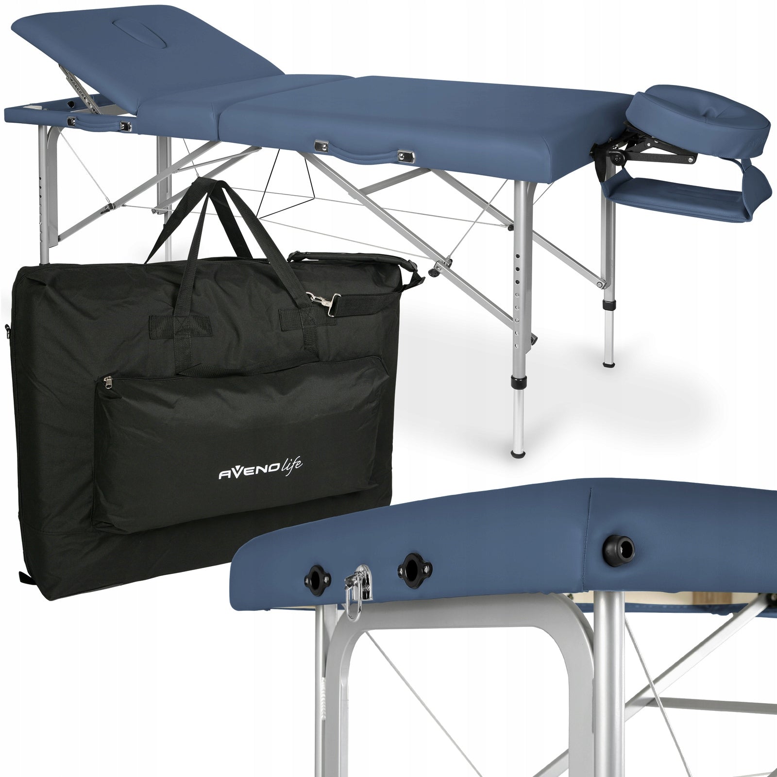 BED MASSAGE TABLE VESTA FOLDING ALUMINUM PORTABLE COVER