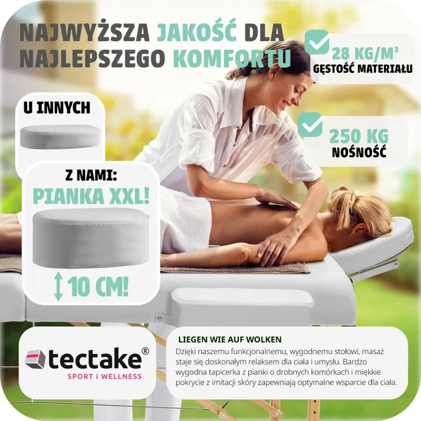 BED MASSAGE TABLE WOODEN FOLDING EAN (GTIN) 4260182870914
