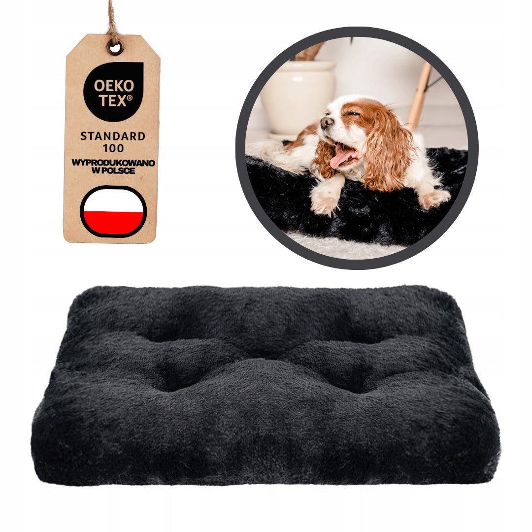 BED MIMIKO Pets SHAGGY SIZE L BLACK