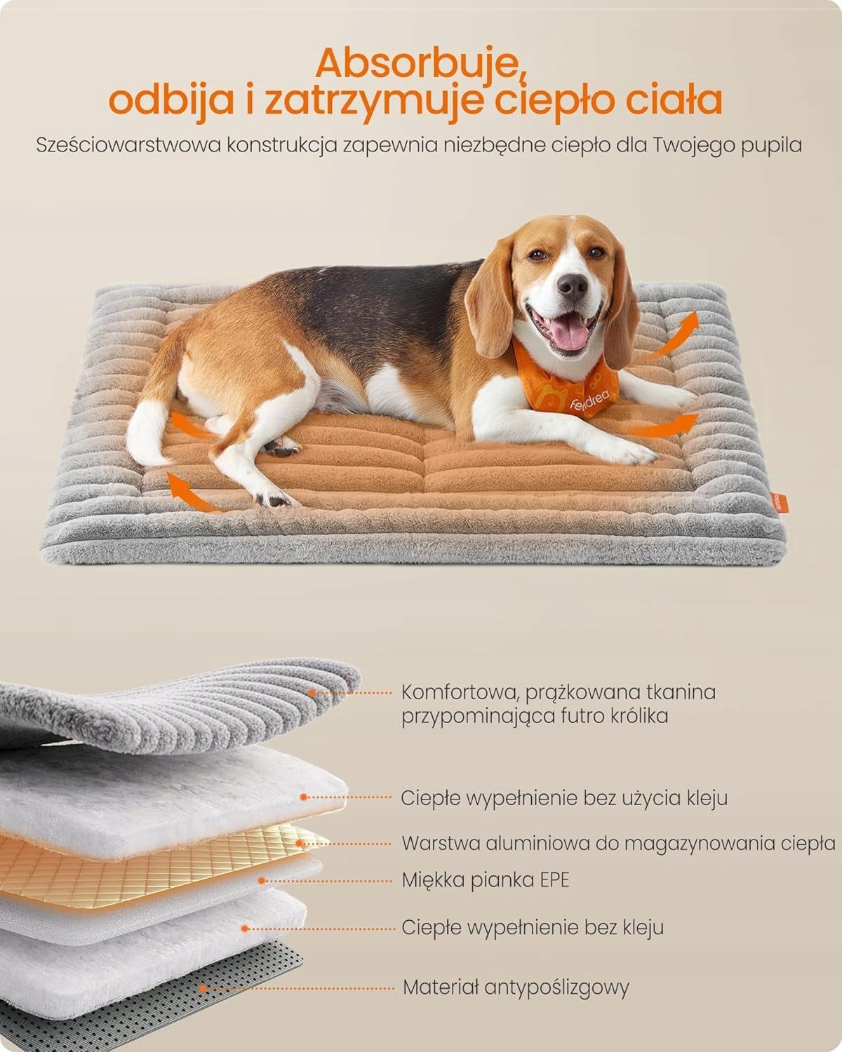 BED PLUSH BLANKET SOFT WATERPROOF FOR ANIMALS GREY L 90x65 cm Manufacturer code LEGOWISKO MATA CIEPŁA I MIĘKKA DLA ZWIERZĄT