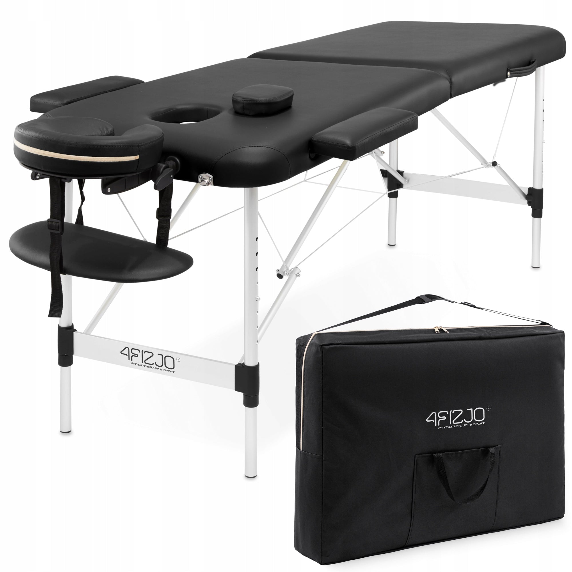 BED REHABILITATION MASSAGE TABLE FOLDING ALUMINUM PORTABLE +COVER