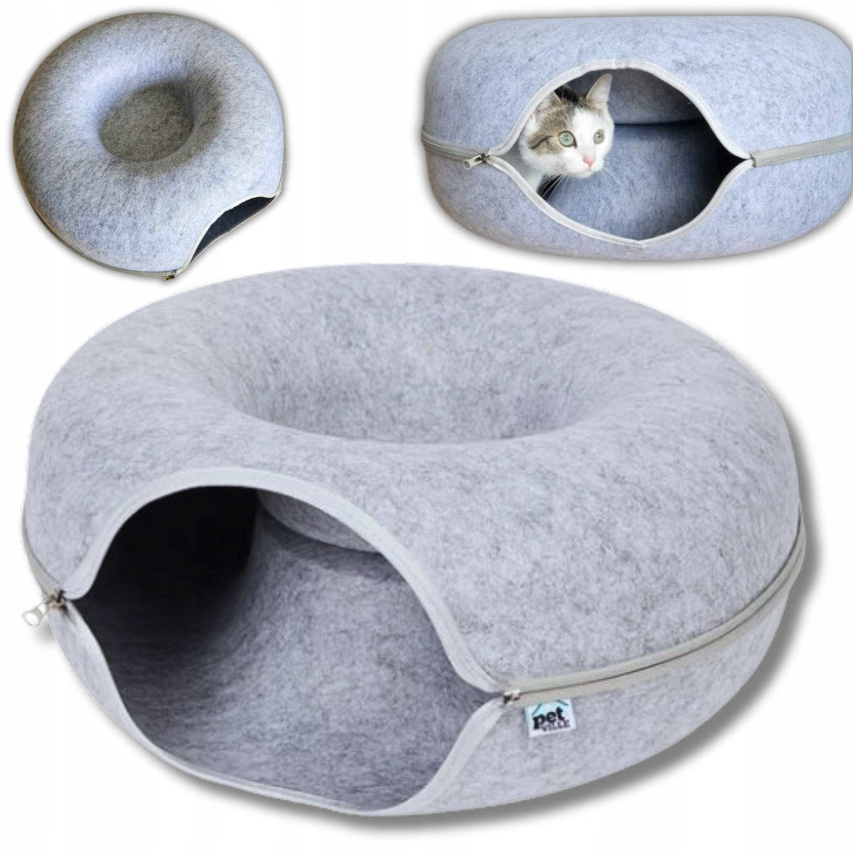 BED TUNNEL DONUT COTTAGE BED ANTI-STRESS TOY FOR CAT 50x20 cm