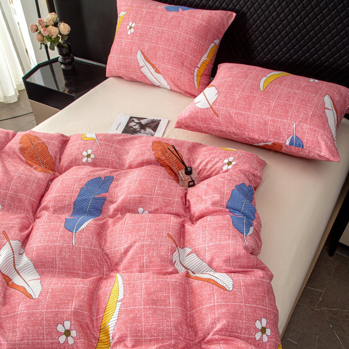 BEDDING 140x200 BEDDING SET + PILLOWCASE PATTERN T-1610 Manufacturer code POŚCIEL 140x200 KOMPLET 2CZ SATYNA BAWEŁNIANA