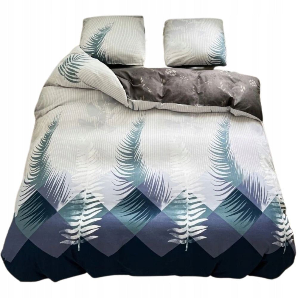 BEDDING 140x200 DOUBLE-SIDED COTTON SATIN GierekHoff SET OF 2 FERNS