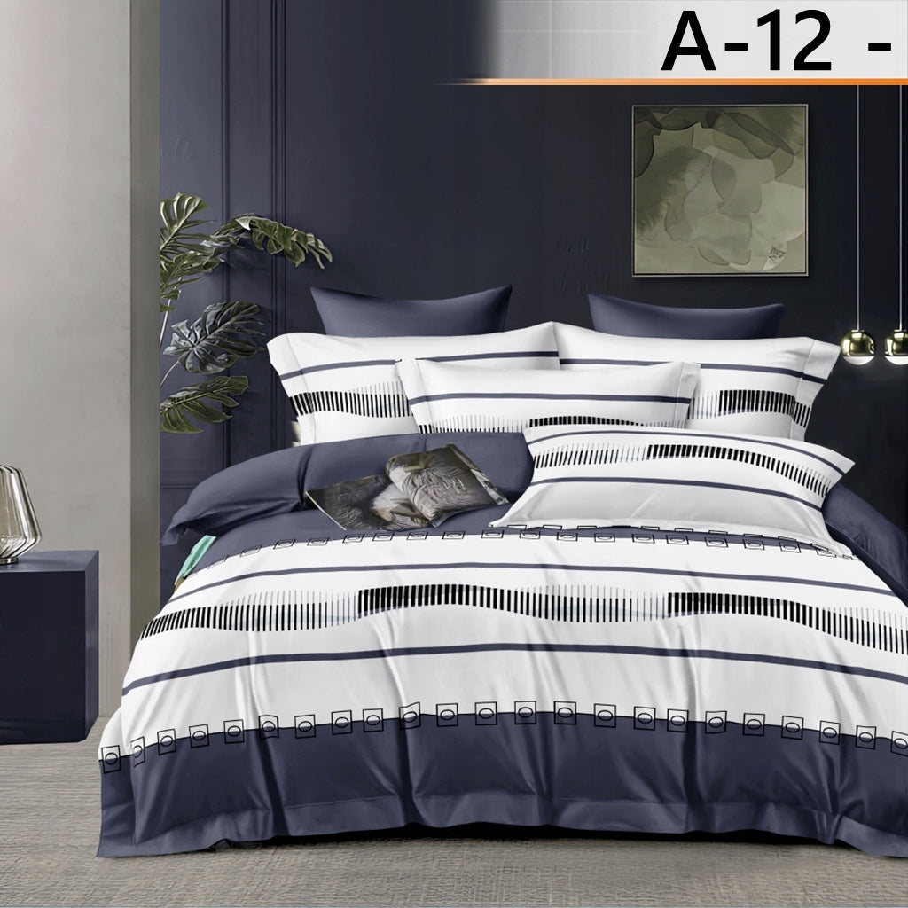 BEDDING 200x220 COTTON BEDDING SET +2 PILLOWCASES + SHEET MIX Packaging status original