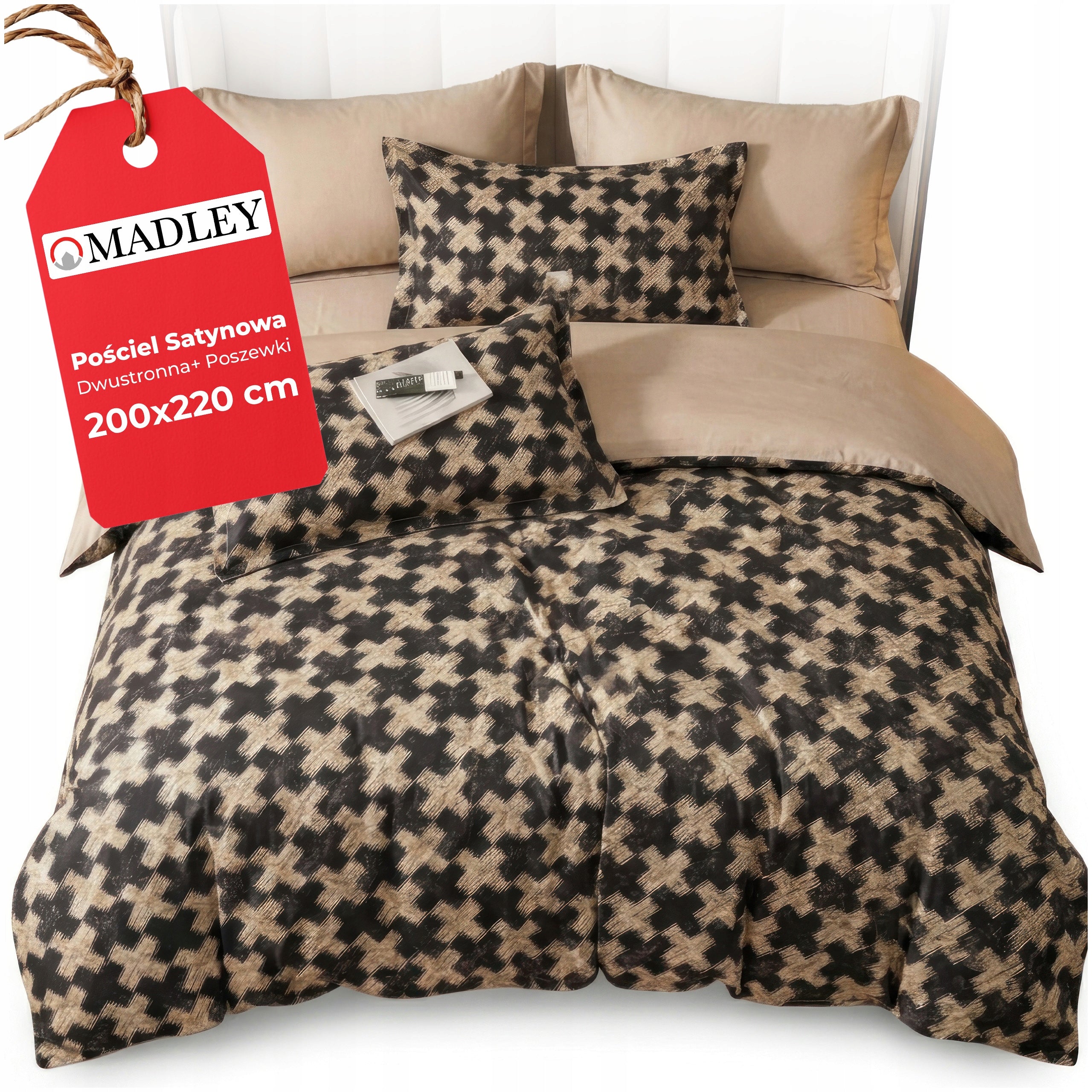 BEDDING 200x220 Double-sided set WITH SHEET NICE LARGE SELECTION OF PATTERNS