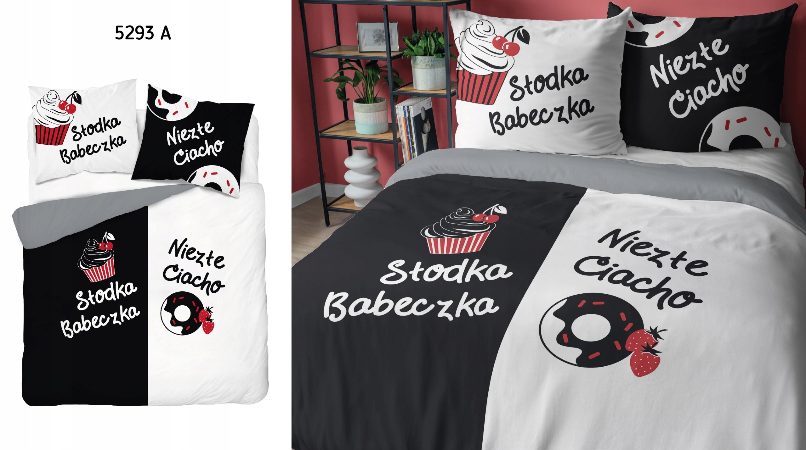 BEDDING COTTON 220X200cm CUPCAKE NICE CAKE HUSBAND WIFE WEDDING GIFT Brand Detexpol