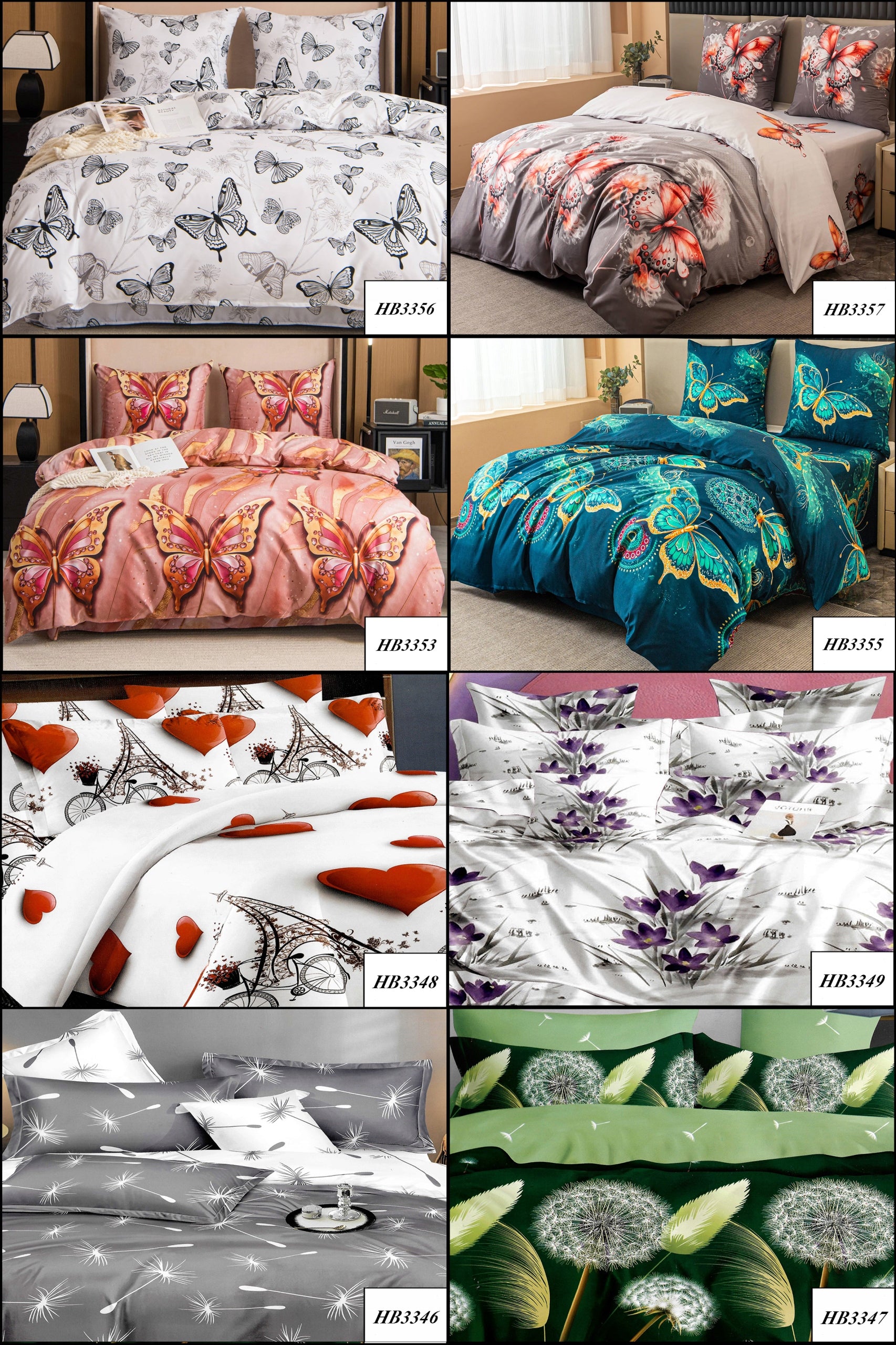 BEDDING COTTON SATIN 160x200 PILLOWCASES AUTUMN SET OF MANY PATTERNS Brand JadorDecor