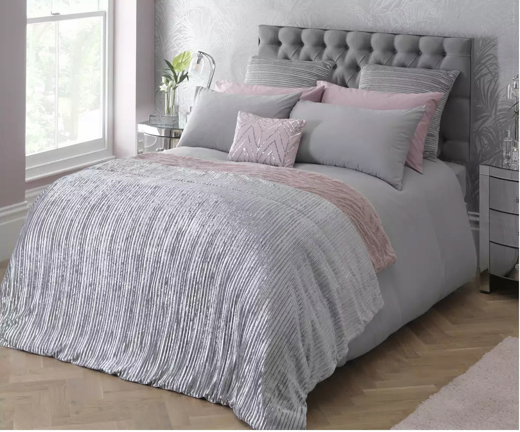 BEDDING GREY HOTEL 140x200 COTTON 100% PILLOWCASE 70x80 / 50x70 / 50x60 Length of comforter cover 200 cm