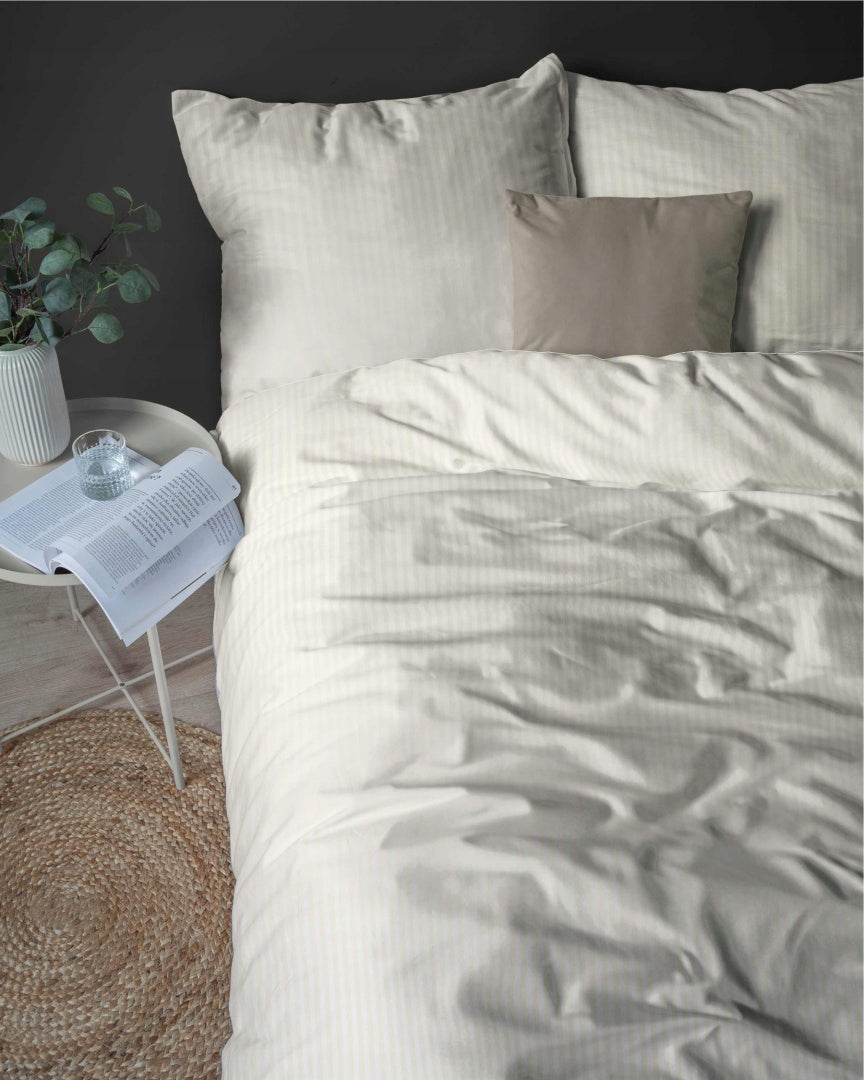 BEDDING PURE ADAMASZEK STRIPES 160X200cm CREAM ECRU PREMIUM GIFT Packaging status original