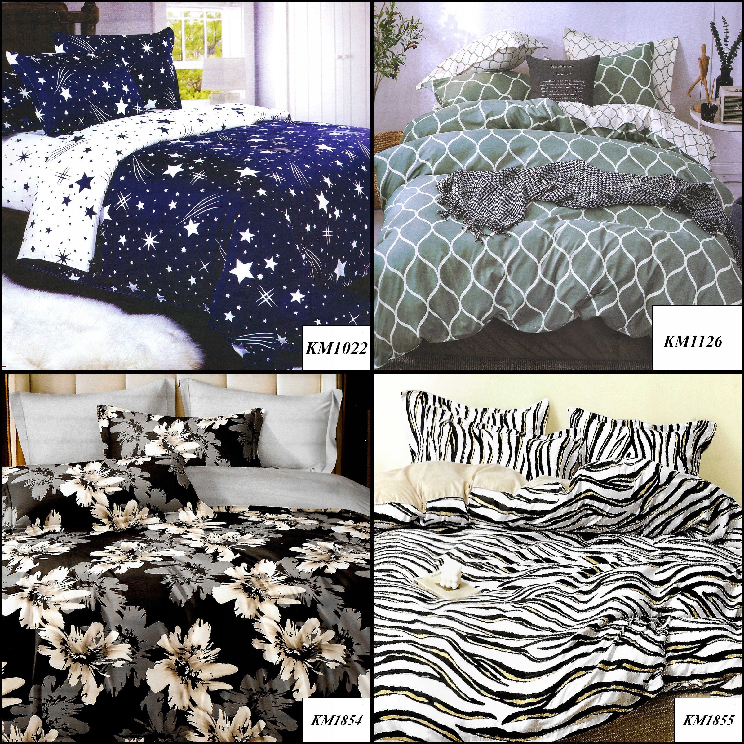 BEDDING SET 100% COTTON 140X200 PILLOWCASES 70x80 WARM LOTS OF DESIGNS Packaging status original