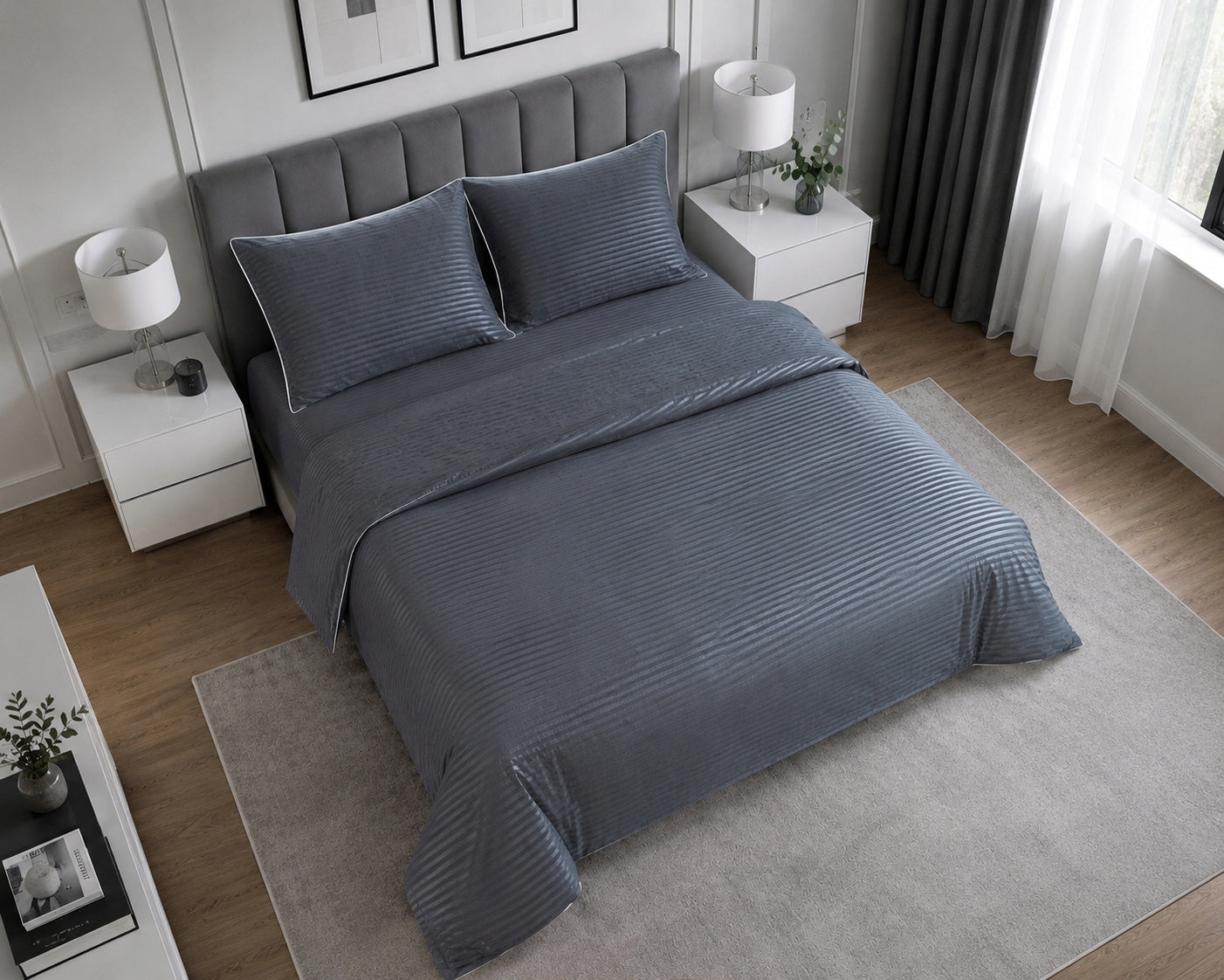 BEDDING SET 160X200 DOUBLE SIDED 3 PIECE Cotton Satin 100% Brand no brand