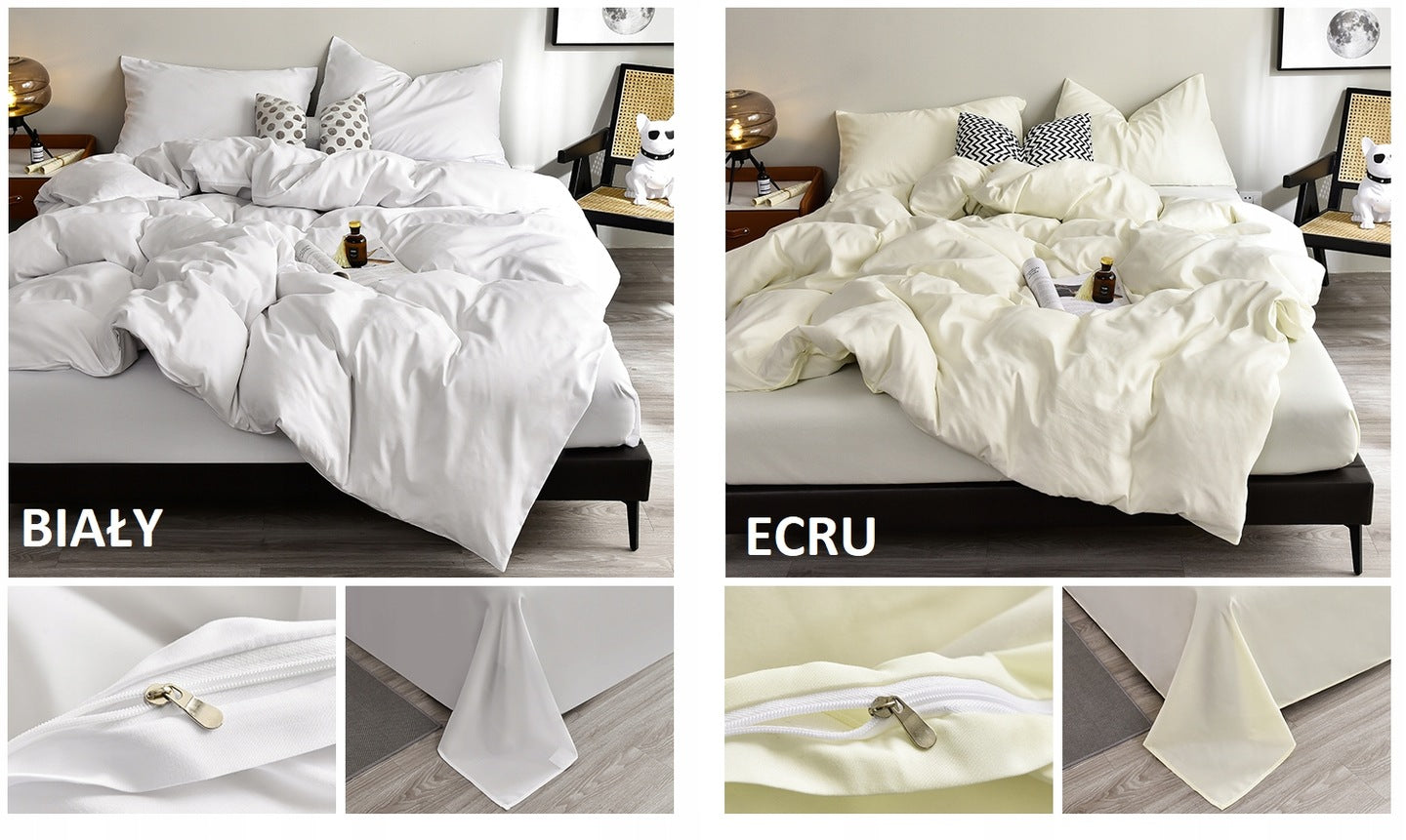 BEDDING SET 160x200 + 2 COLORS PILLOWCASES Length of comforter cover 160 cm