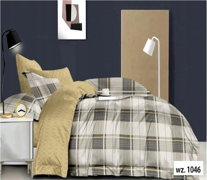 BEDDING SET 160x200 2 PILLOWCASES PATTERNS DOUBLE-SIDED SATIN COLORS 5D LUX Material cotton satin