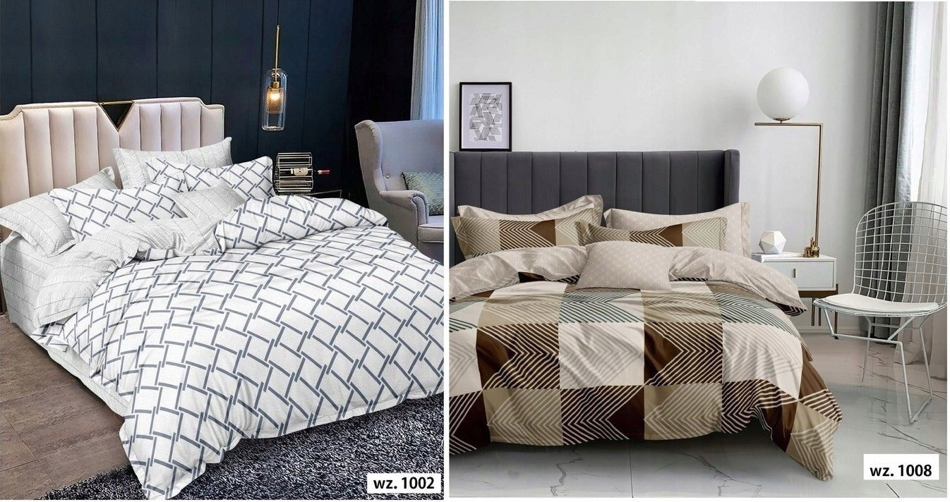 BEDDING SET 160x200 2 PILLOWCASES PATTERNS DOUBLE-SIDED SATIN COLORS 5D LUX Packaging status original
