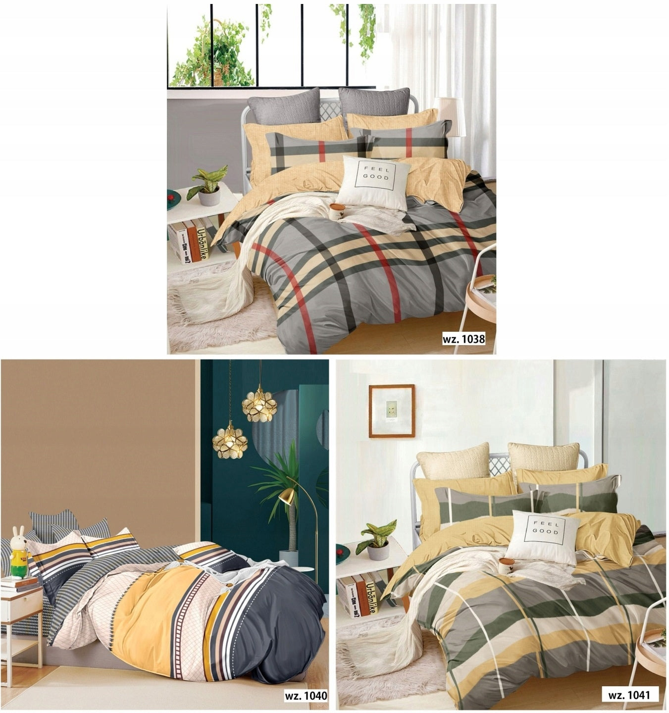 BEDDING SET 160x200 2 PILLOWCASES PATTERNS DOUBLE-SIDED SATIN COLORS 5D LUX Quilt dimensions 160x200cm