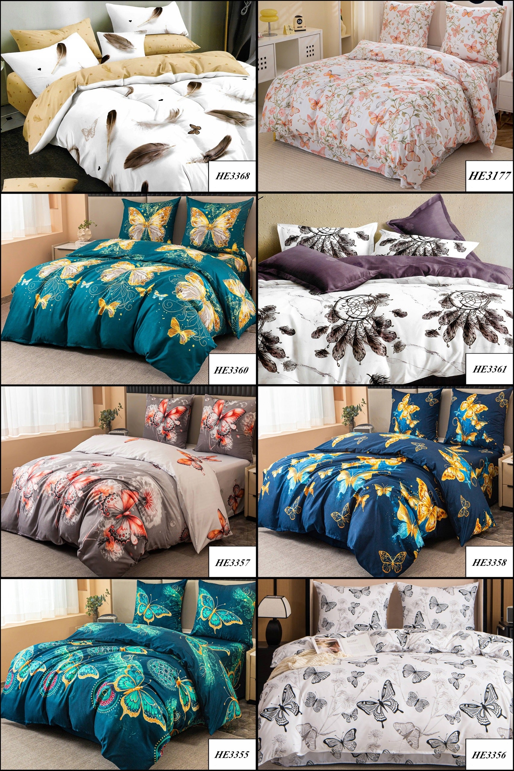 BEDDING SET 160x200 + AUTUMN SHEET BEDDING LOTS OF PATTERNS Brand J&W