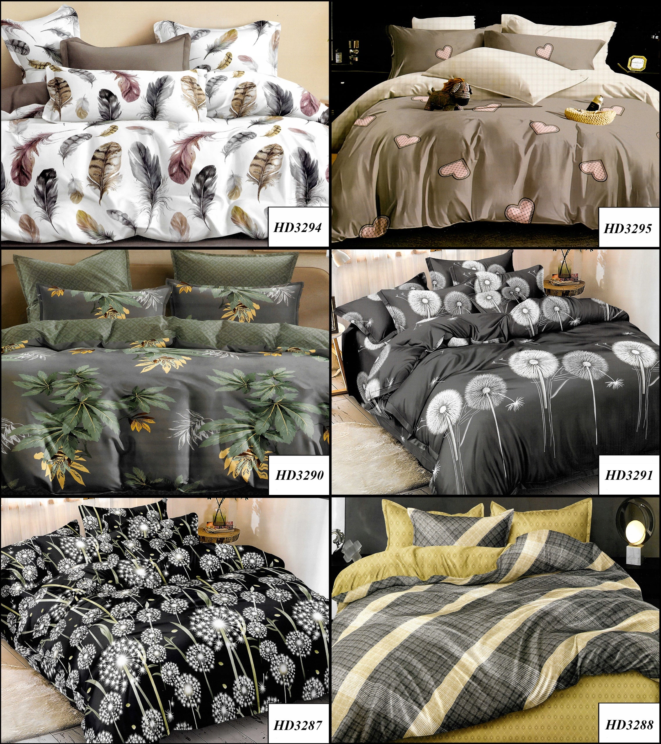BEDDING SET 180x200 SATIN COTTON 4-PIECES Pillow dimensions 70x80cm