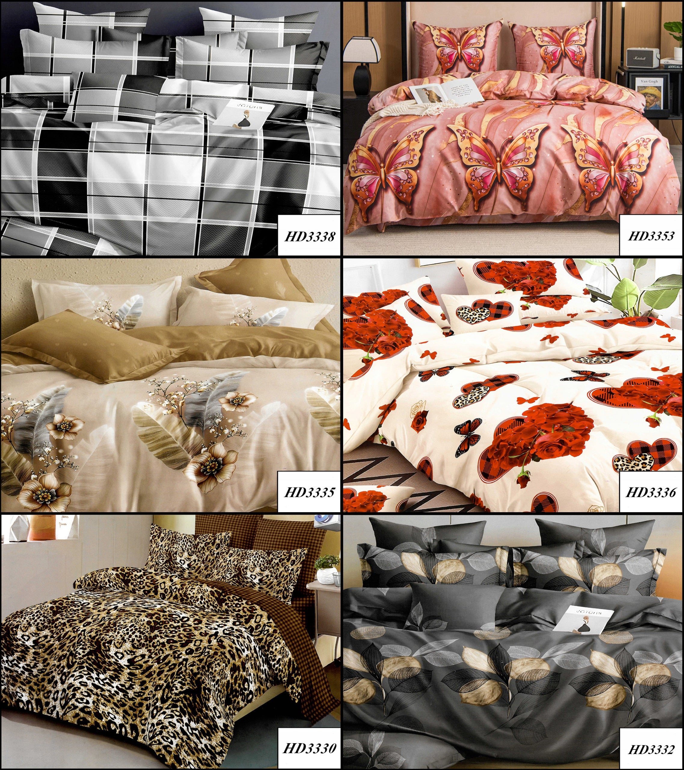 BEDDING SET 200x200 SATIN COTTON 4-PIECES Length of comforter cover 200 cm