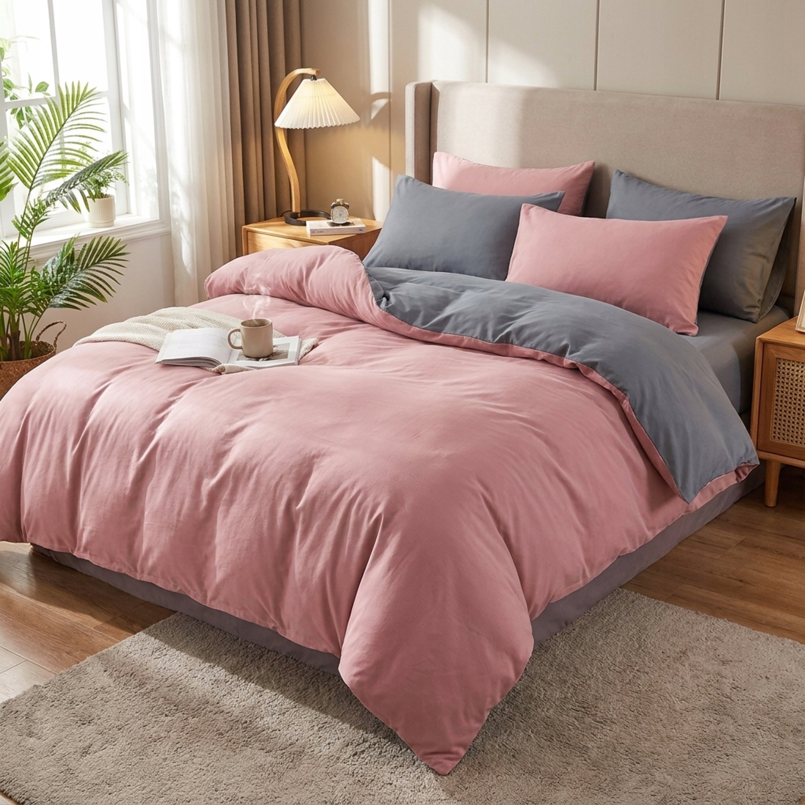 BEDDING SET 200x220 DOUBLE SIDED SET NICE DELICATE LOTS OF LUPE PATTERNS Packaging status original