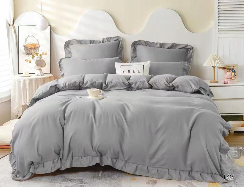 BEDDING SET WITH FRILL 200X220 + PILLOWCASES PILLOWCASE FRILL Brand JadorDecor