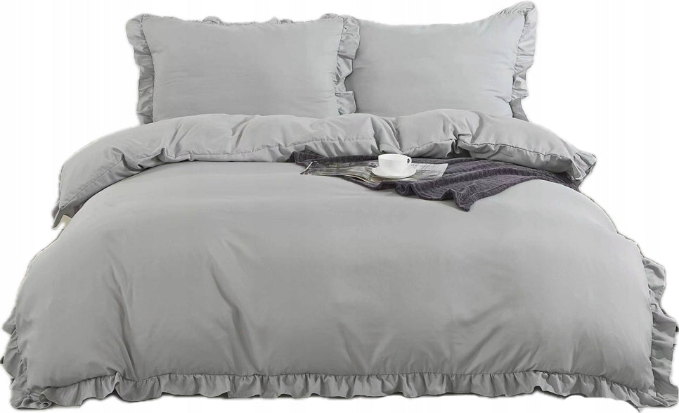 BEDDING SET WITH FRILL 200X220 + PILLOWCASES PILLOWCASE FRILL