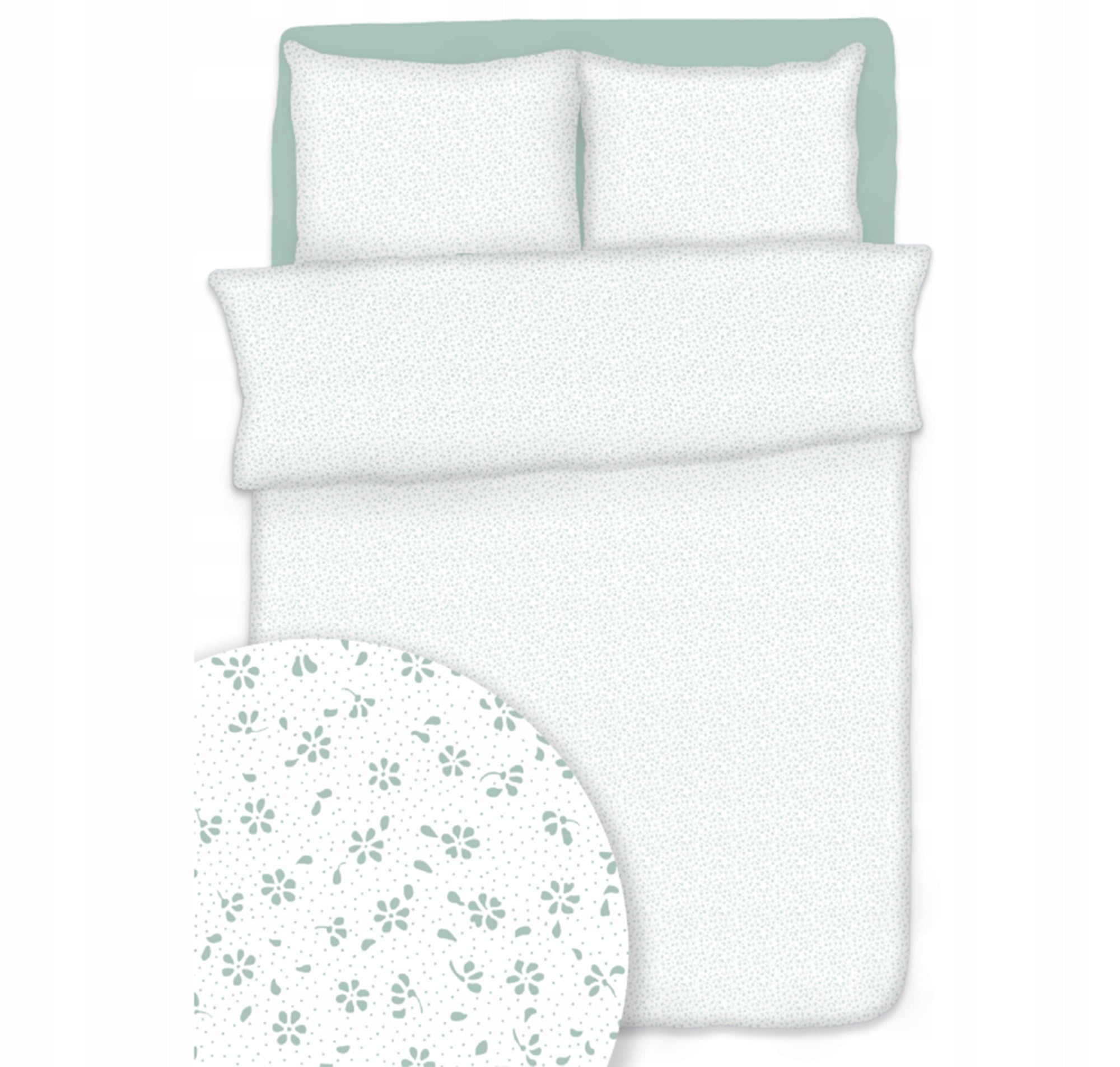 BEDDING WITH BARK 160x200 + 2 x 70x80 VERY THICK POLAND 100% COTTON 140G/m2