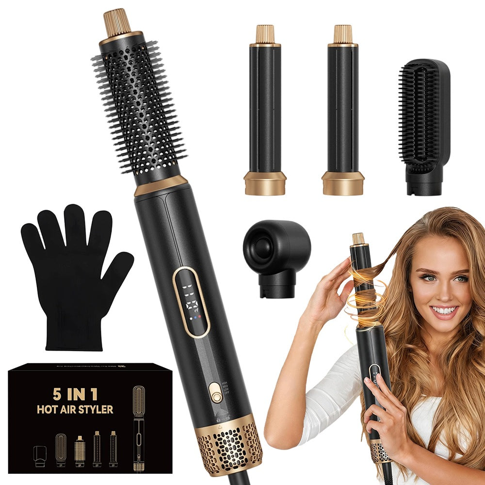 BEDEE 5in1 1000W Dryer Curler With Temperature Display And Ions
