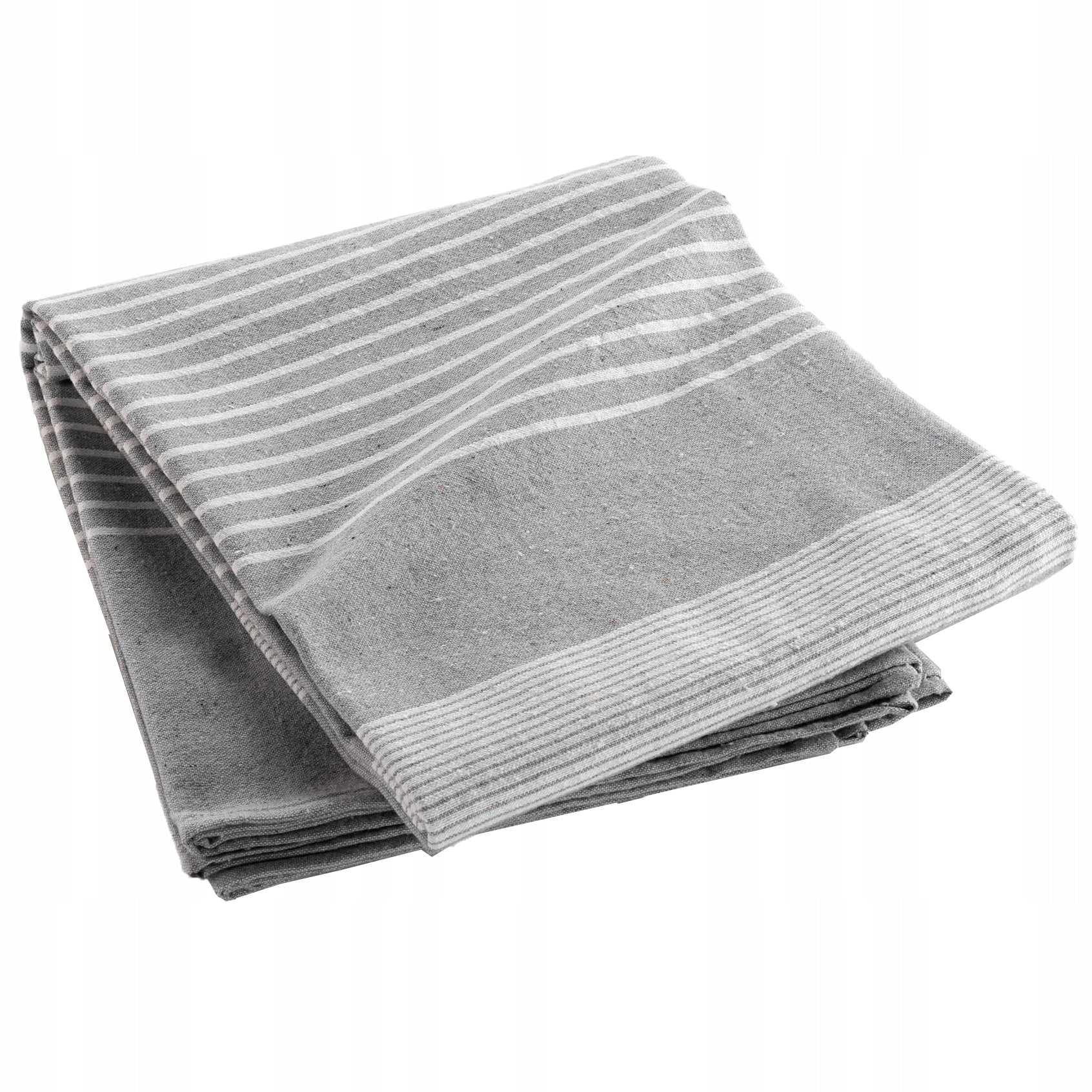 BEDSPREAD COUCH COTTON STRIPED BLANKET GREY 180 x 220 cm