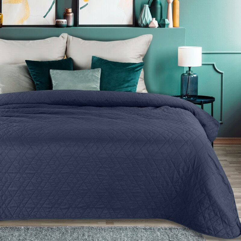 BEDSPREAD DECORATIVE CAPE BONI2 200X220 NAVY BLUE Brand Eurofirany
