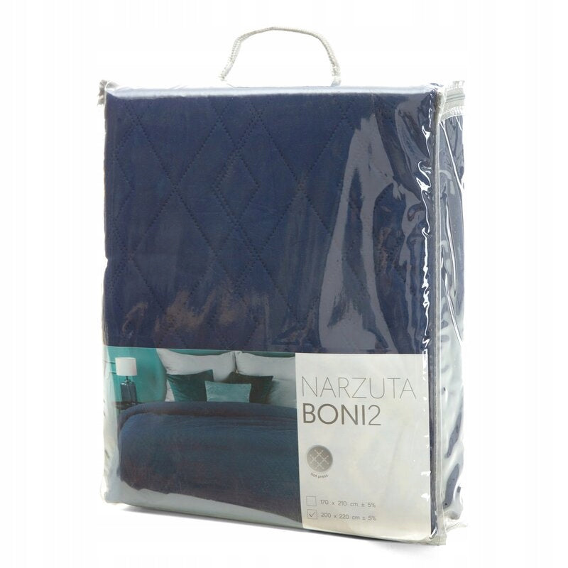 BEDSPREAD DECORATIVE CAPE BONI2 200X220 NAVY BLUE Length 220 cm