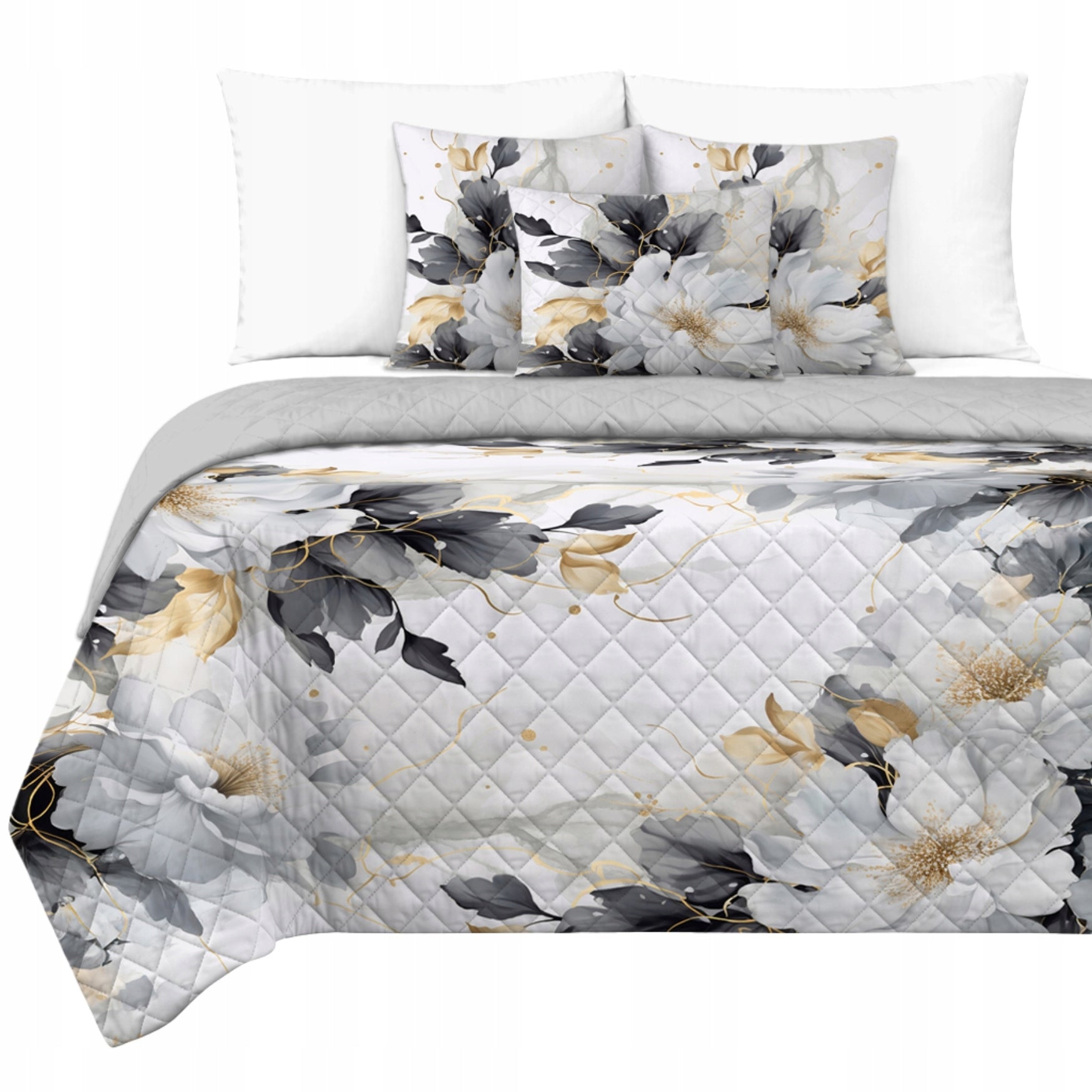 BEDSPREAD SOFA QUILTED 160X200 DOUBLE-SIDED KAPA PATTERN FLOWERS 225