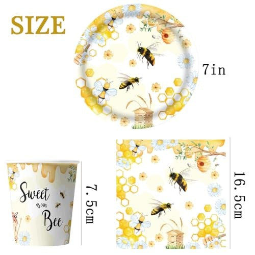 BEE PARTY UTENSILS CHILDREN'S BIRTHDAY DECORATION BEES for children Manufacturer code SWC5908151503126