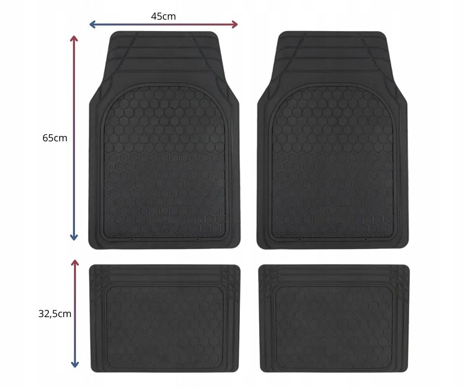 BEE Universal Rubber Rug Set and TPE Trunk Mat Manufacturer's catalog number UN815811_UN815804
