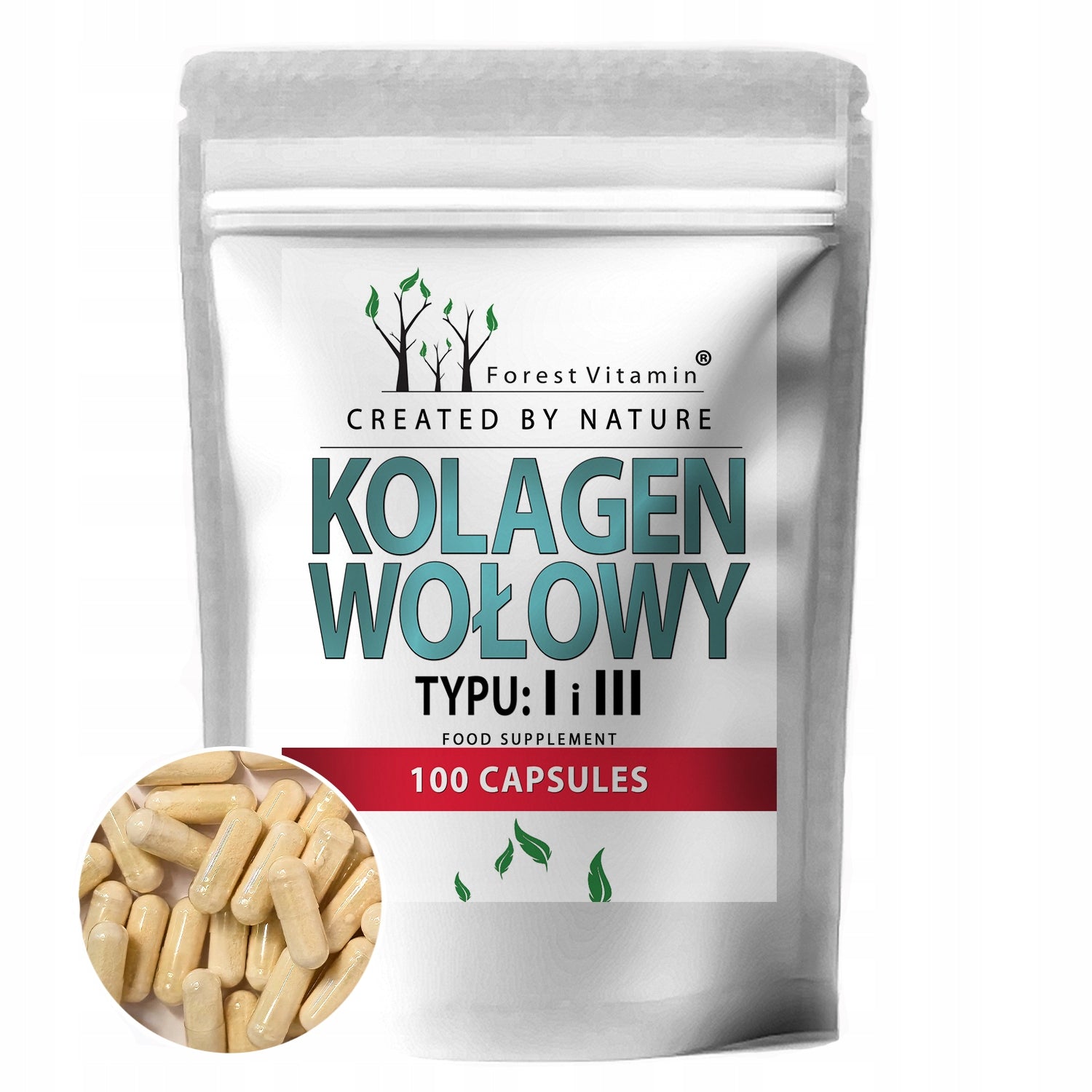 BEEF COLLAGEN 550MG 100 KAPS HYDROLYZED WITHOUT ADDITIVES FOR JOINTS AND SKIN