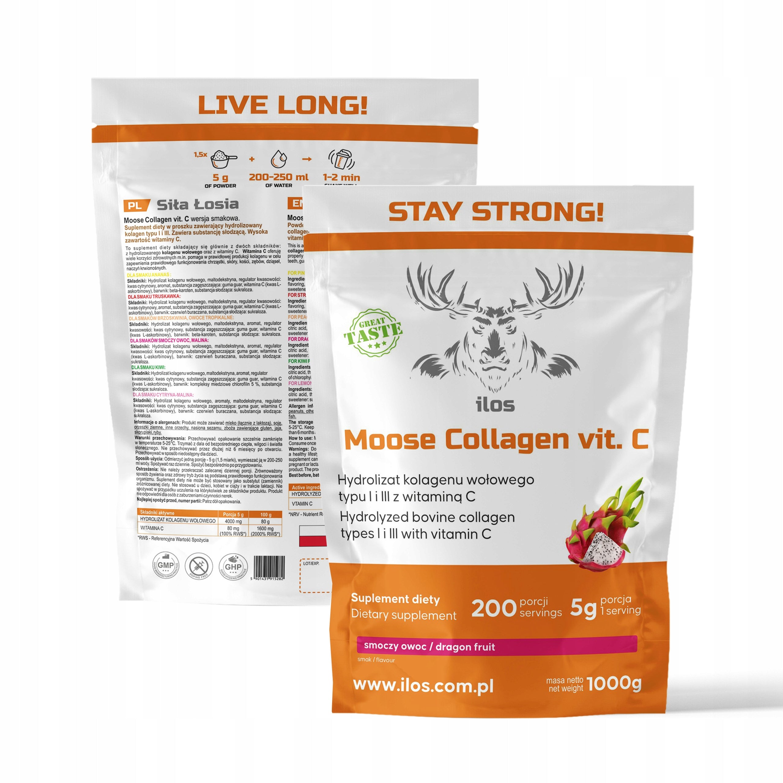 BEEF COLLAGEN TYPE 1 3 vitamin C COLLAGEN 1000g 1kg DRAGON FRUIT FLAVOR ilos Medical device no