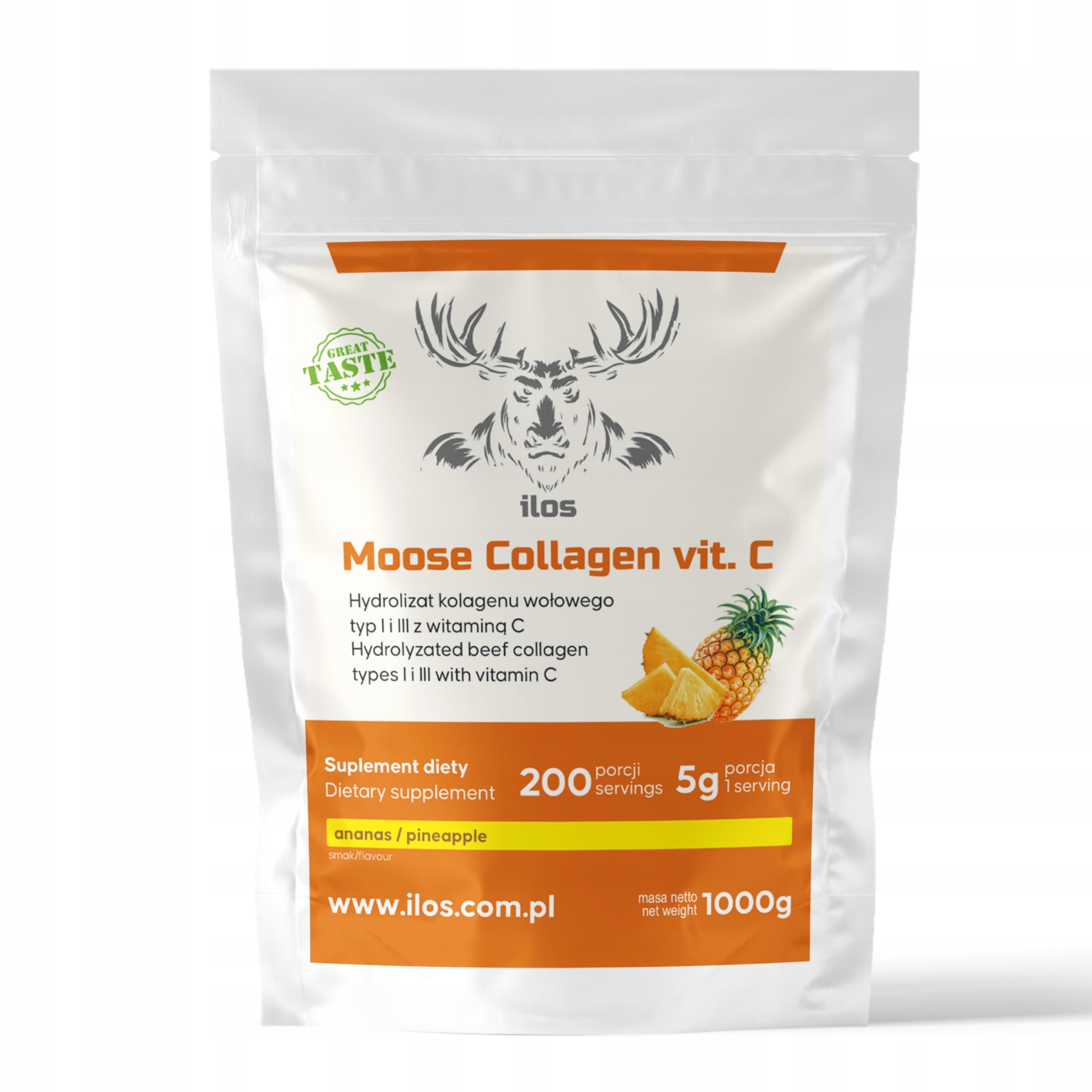BEEF COLLAGEN TYPE 1 and 3 vitamin C COLLAGEN 1000g 1kg DELICIOUS PINEAPPLE ilos