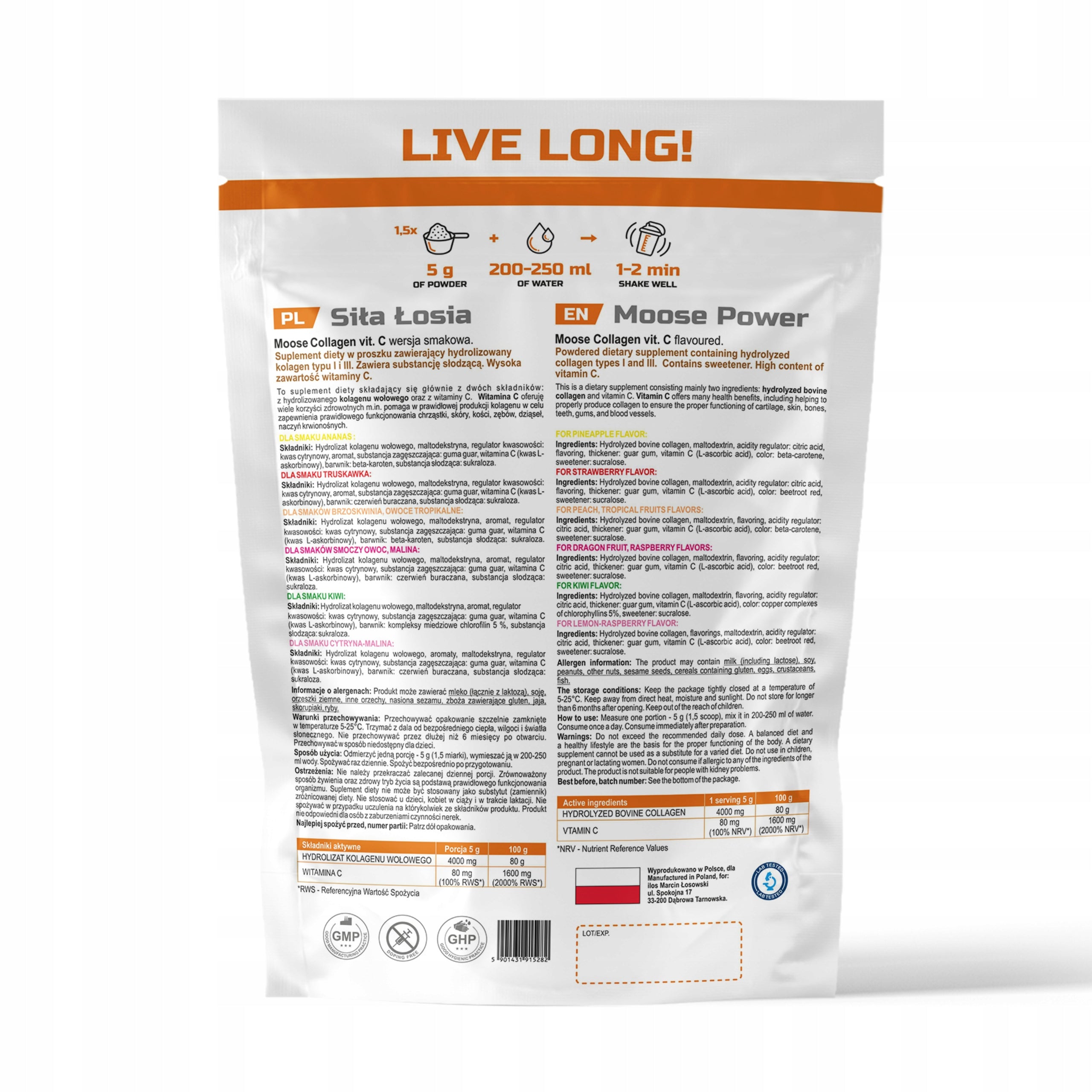 BEEF COLLAGEN TYPE 1 and 3 vitamin C COLLAGEN 1000g 1kg DELICIOUS RASPBERRY Medical device no