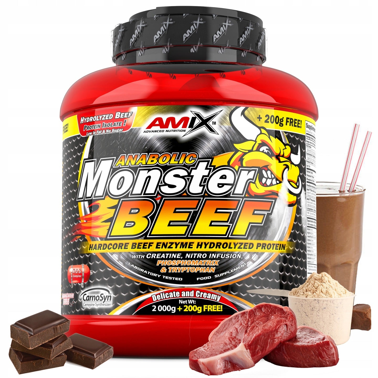 BEEF PROTEIN Protein supplement isolate Beef 2kg Amix HYDRO MONSTER BEEF