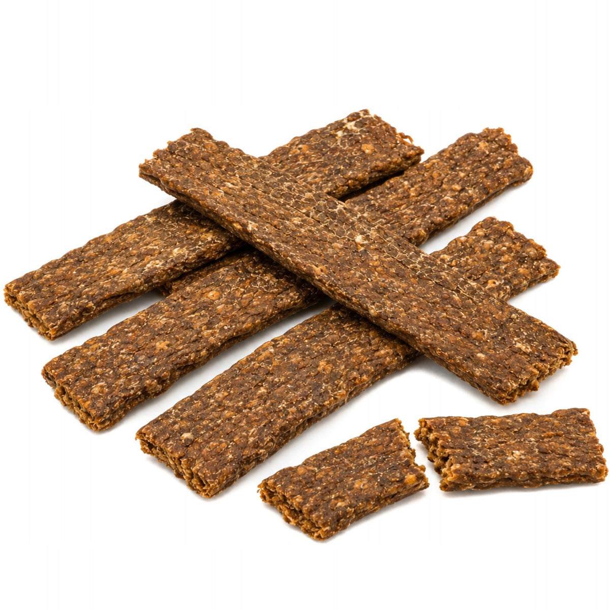 BEEF STRIPS FOR DOGS WITH THE ADDITION OF ANTLERS SOFT TREAT 100g Packaging status original