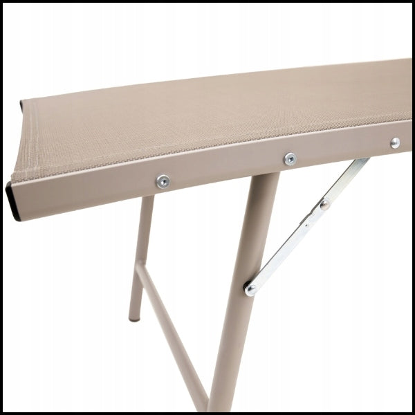 BEIGE ALUMINUM COUCH FOLDING GARDEN LOUNGER GARDEN BACKREST ADJUSTMENT Maximum load 120 kg