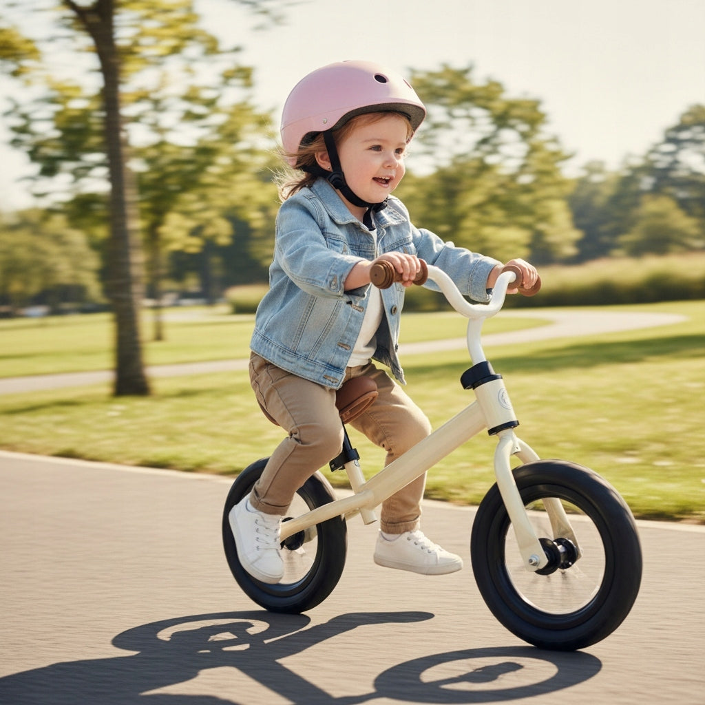 BEIGE BALANCE BIKE 12 INCHES LIGHT 2,5KG FOR CHILDREN 2+ ADJUSTABLE HIT WITHOUT Brand moo tumi