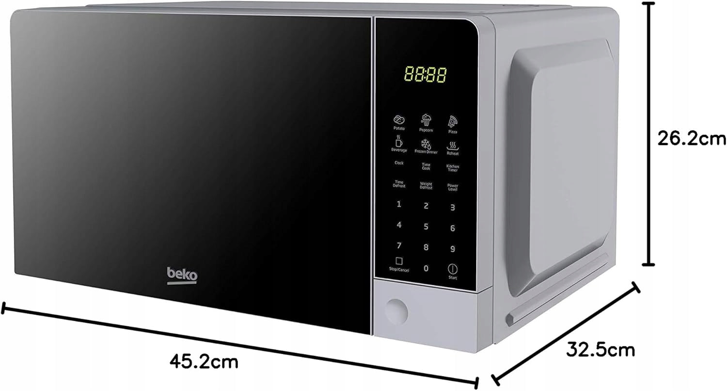 BEKO MOC201103S Microwave Oven 20L Silver 700W Digital Model MOC201103S