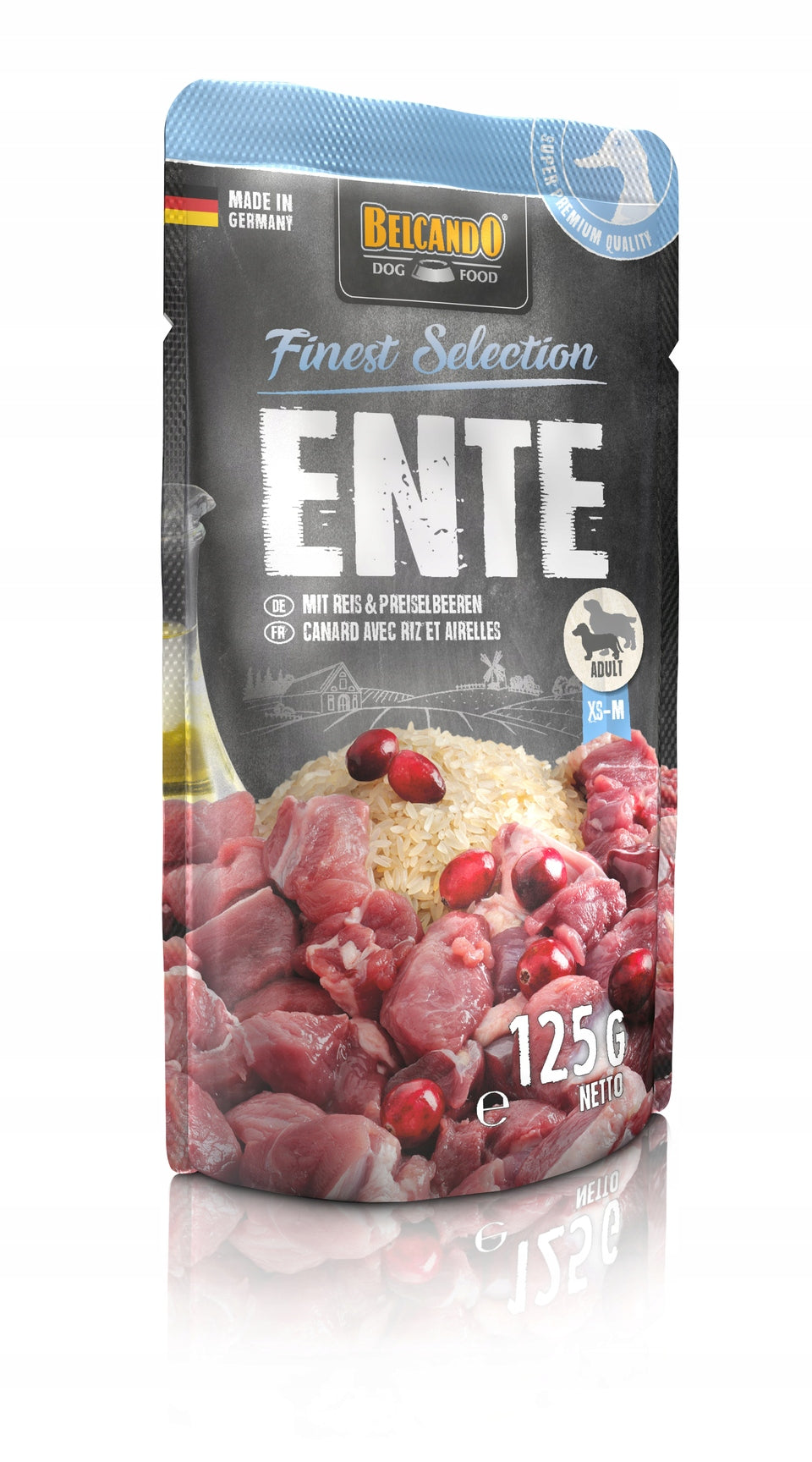 BELCANDO DUCK RICE SACHET 125g WET DOG FOOD Premium