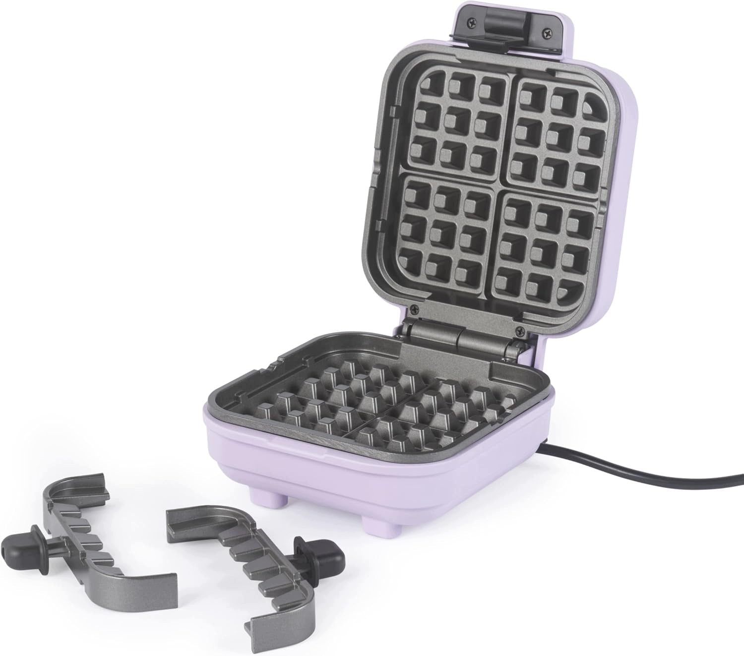 BELGIAN WAFFLE MAKER 750W DEEP PLATES PFAS TOOLS PURPLE