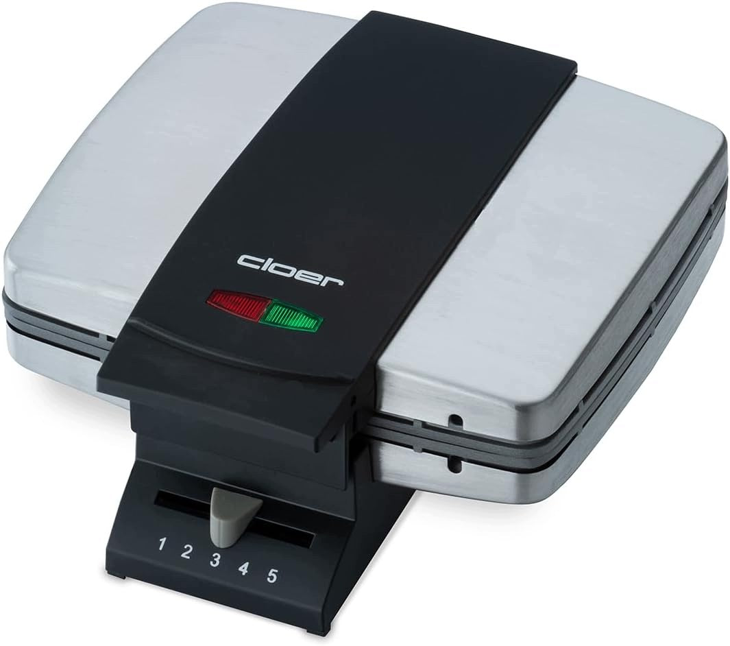BELGIAN WAFFLE MAKER CLOER 1445 FOR TRADITIONAL WAFFLES 930W STAINLESS STEEL Packaging status original