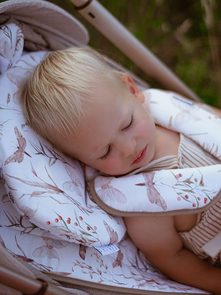 BELOFF | Bamboo Stroller Pillow Night Butterflies + Muslin Brand Beloff
