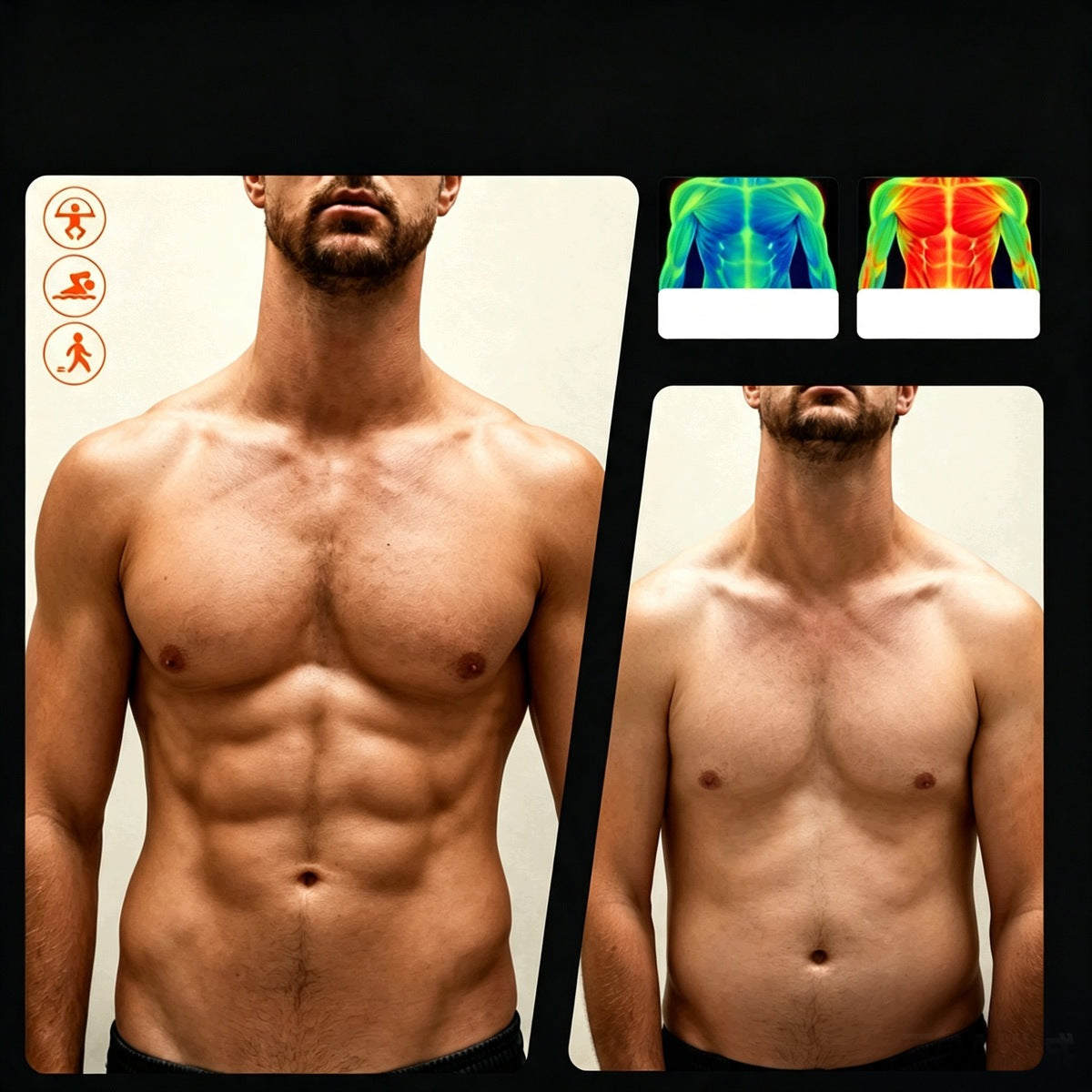 BELT ELECTROSTIMULATOR FOR ABDOMINAL MUSCLES REDUCING BODY FAT Brand no brand