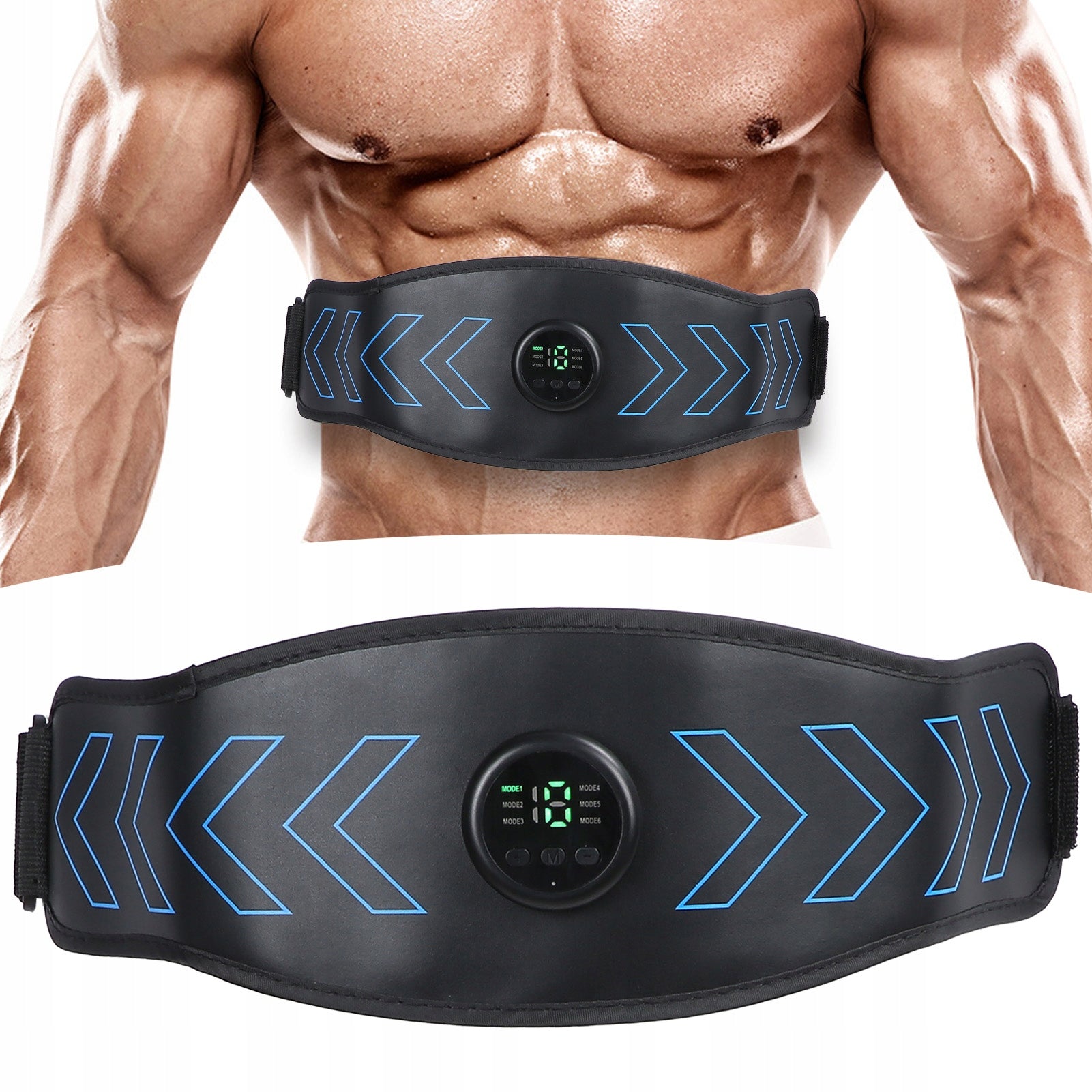 BELT VIBRATING MUSCLE SLIMMING MASSAGER EMS Color black